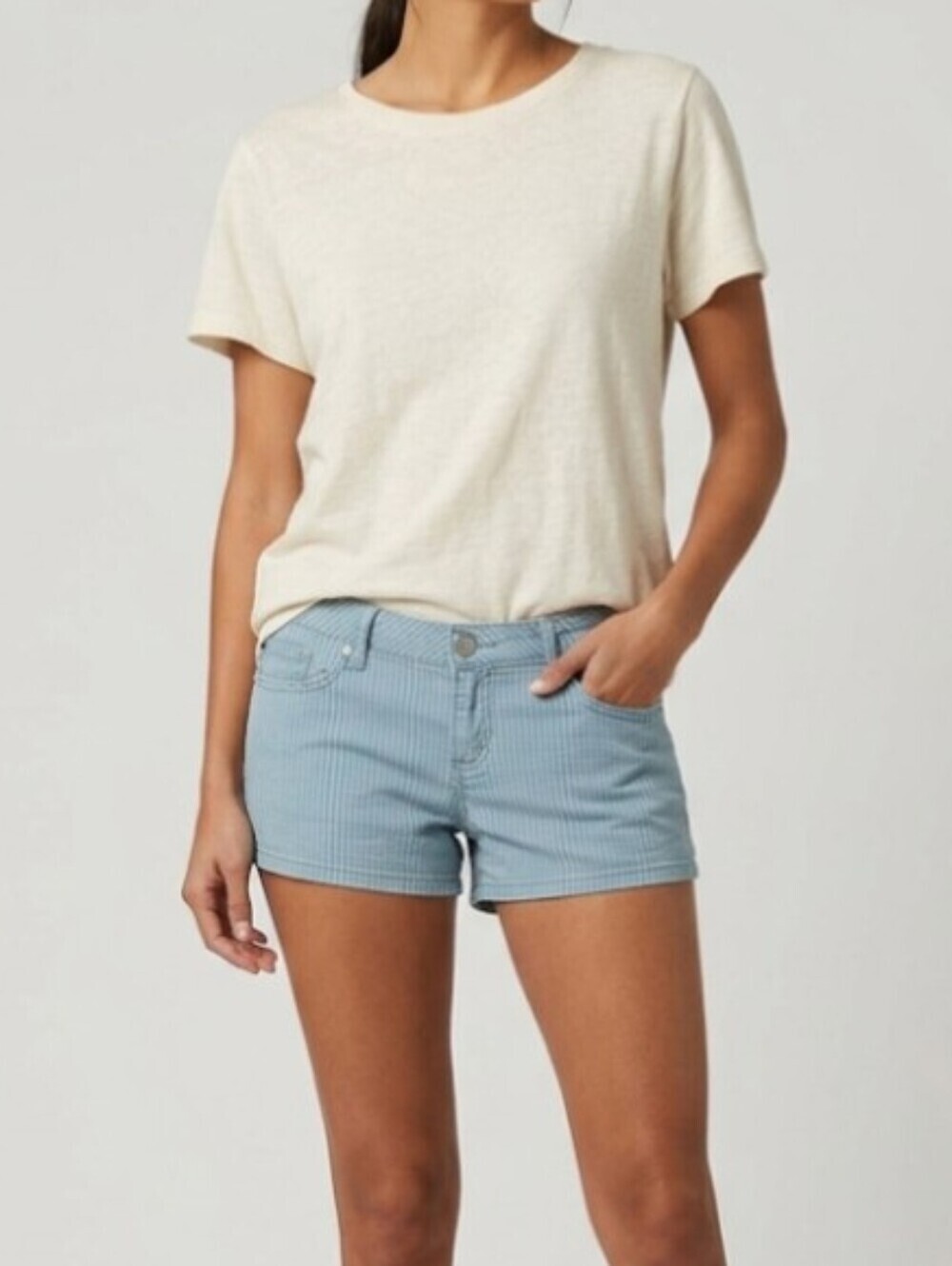 Y2K Jalate Jeans Low Rise Striped Shorts Blue Size 9 Style #JJ216621